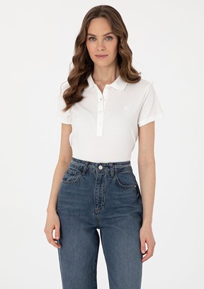 PIERRE CARDIN Beyaz Kadın Regular T-Shirt