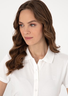 PIERRE CARDIN Beyaz Kadın Regular T-Shirt