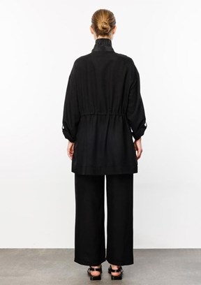 MİCCA Cosy Belden Büzgülü Siyah Kadın Spor Takım