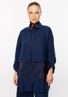 MİCCA Cosy Belden Büzgülü Lacivert Kadın Spor Takım