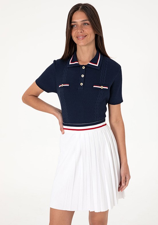 US POLO ASSN Lacivert Kadın Slim Kazak