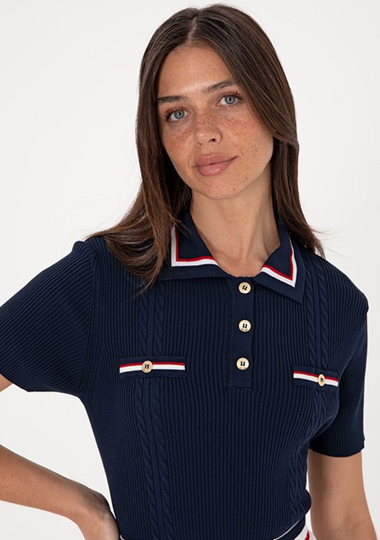 US POLO ASSN Lacivert Kadın Slim Kazak