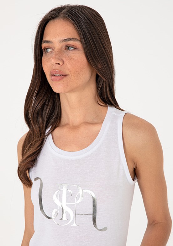 US POLO ASSN Beyaz Kadın Culotte T-Shirt