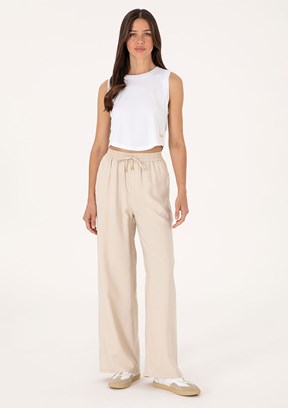 US POLO ASSN Bej Kadın Relax Pantolon