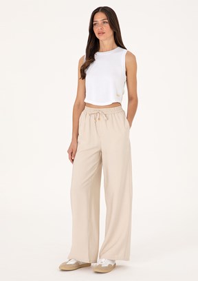 US POLO ASSN Bej Kadın Relax Pantolon