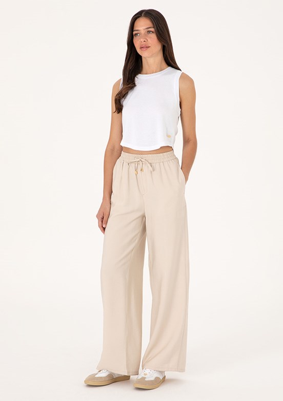 US POLO ASSN Bej Kadın Relax Pantolon