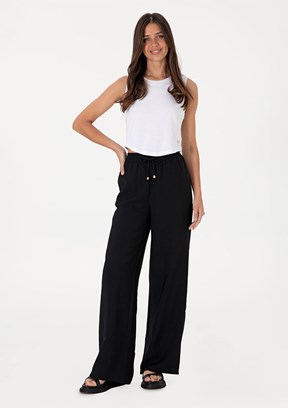 US POLO ASSN Siyah Kadın Relax Pantolon