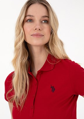 US POLO ASSN Kırmızı Kadın Basic T-Shirt