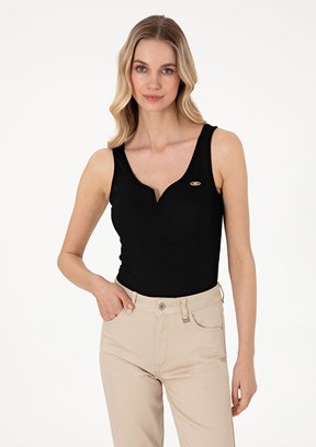 US POLO ASSN Siyah Kadın Culotte T-Shirt