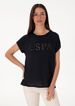 US POLO ASSN Siyah Kadın Regular T-shirt