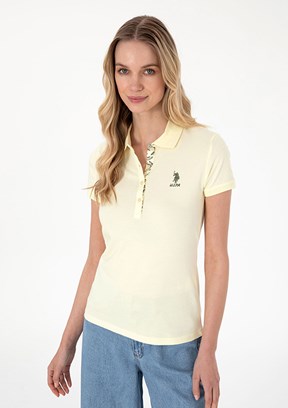 US POLO ASSN Sarı Kadın Örme T-Shirt