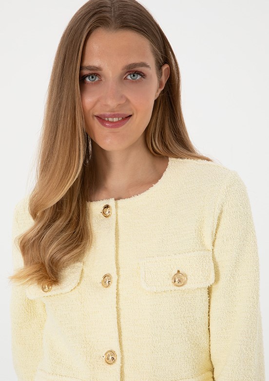 US POLO ASSN Sarı Kadın A-Form Fit Sweatshirt
