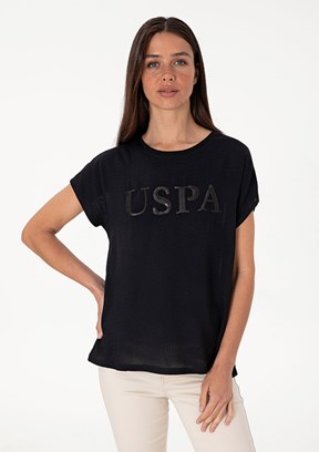 US POLO ASSN Siyah Kadın Regular T-shirt