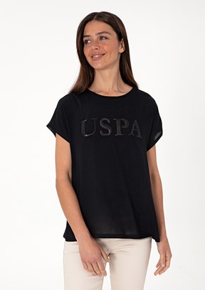 US POLO ASSN Siyah Kadın Regular T-shirt