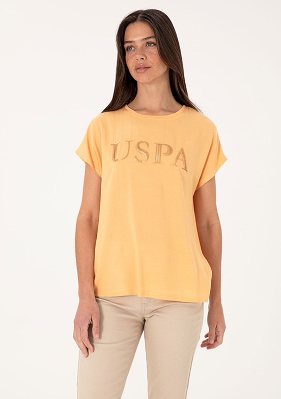US POLO ASSN Turuncu Kadın Regular T-Shirt