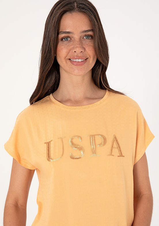 US POLO ASSN Turuncu Kadın Regular T-Shirt