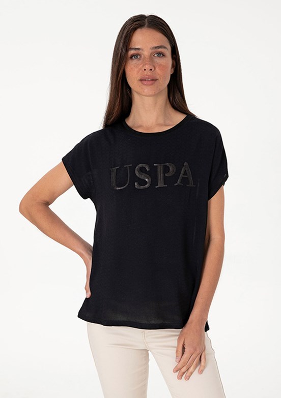 US POLO ASSN Siyah Kadın Regular T-shirt