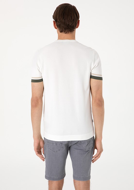 PİERRE CARDİN Beyaz Erkek Slim Kazak