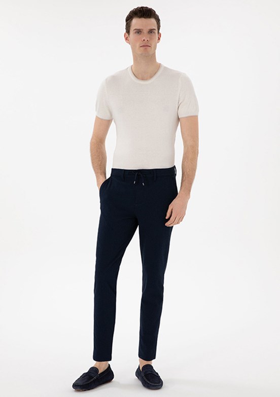 PİERRE CARDİN Lacivert Erkek Slim Pantolon