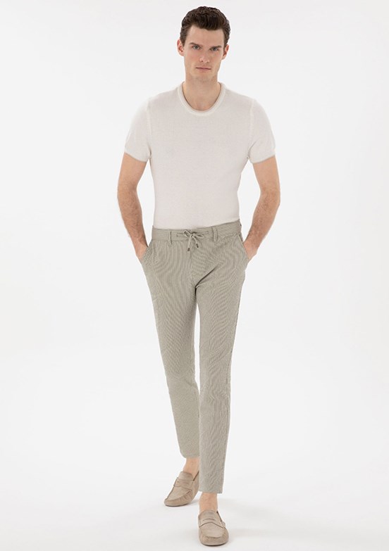 PİERRE CARDİN Yeşil Erkek Slim Pantolon