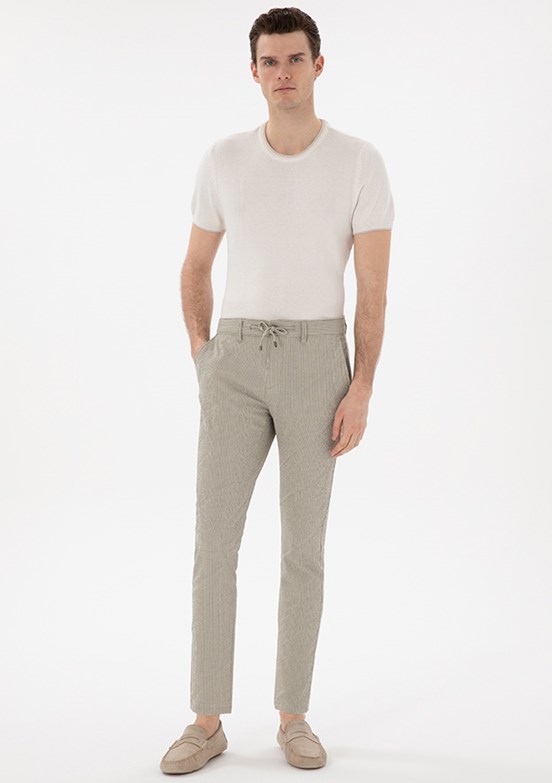 PİERRE CARDİN Yeşil Erkek Slim Pantolon
