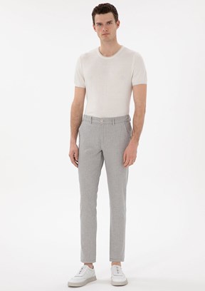 PİERRE CARDİN Gri Erkek Slim Pantolon