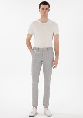 PİERRE CARDİN Gri Erkek Slim Pantolon