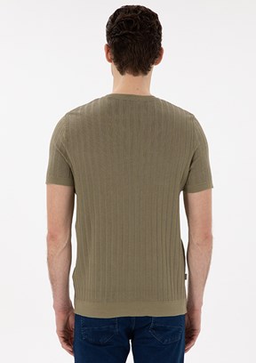 PİERRE CARDİN Yeşil Erkek Slim Kazak