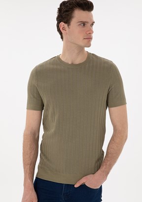 PİERRE CARDİN Yeşil Erkek Slim Kazak