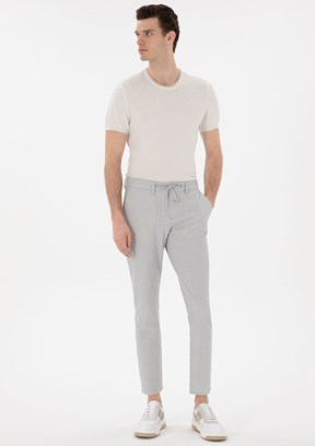PİERRE CARDİN Gri Erkek Slim Pantolon