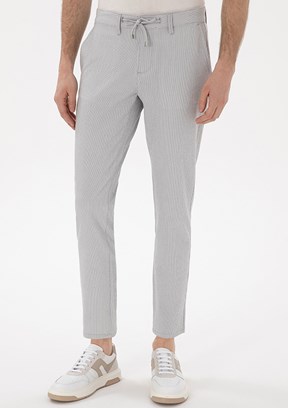 PİERRE CARDİN Gri Erkek Slim Pantolon