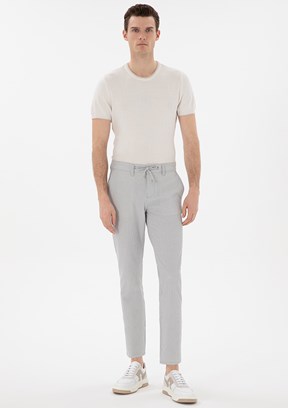 PİERRE CARDİN Gri Erkek Slim Pantolon