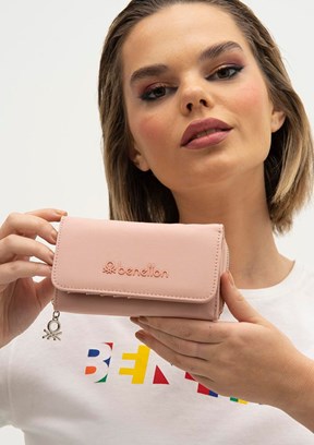 BENETTON Pembe Kadın Suni Deri Cüzdan