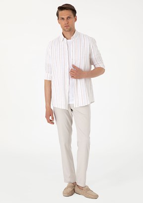PİERRE CARDİN Bej Erkek Ultra Slim Pantolon