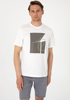 PİERRE CARDİN Beyaz Erkek Regular T-Shirt