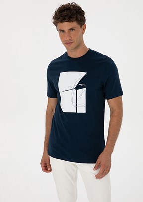 PİERRE CARDİN Lacivert Erkek Regular T-Shirt