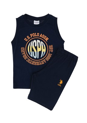 US POLO ASSN Lacivert Erkek Çocuk Şortlu İkili Takım
