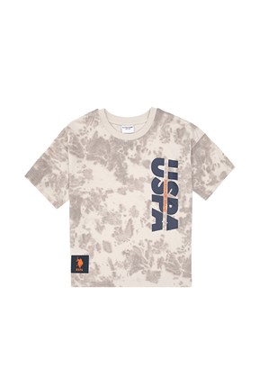 US POLO ASSN Bej Erkek Çocuk Şortlu İkili Takım