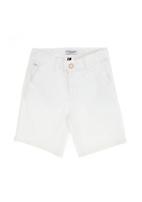 US POLO ASSN Beyaz Erkek Çocuk Kapri Şort