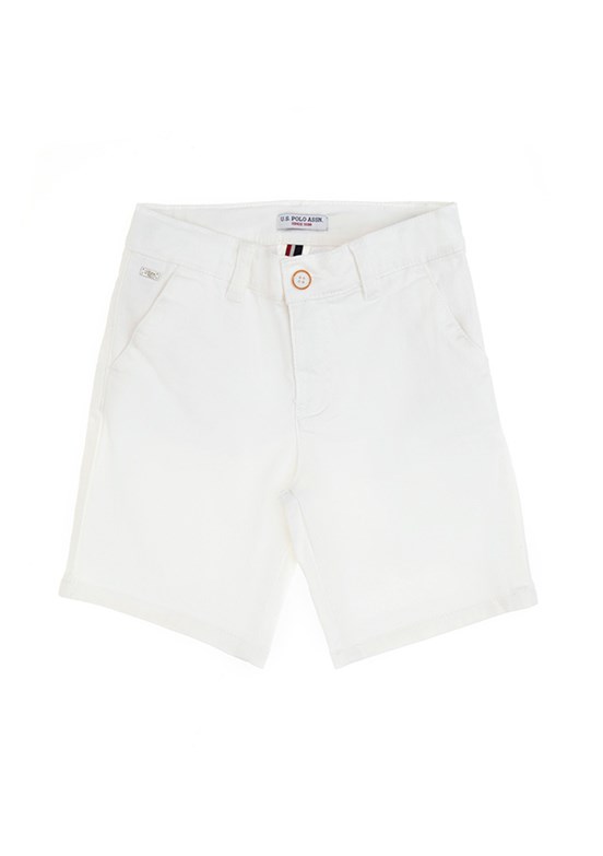 US POLO ASSN Beyaz Erkek Çocuk Kapri Şort
