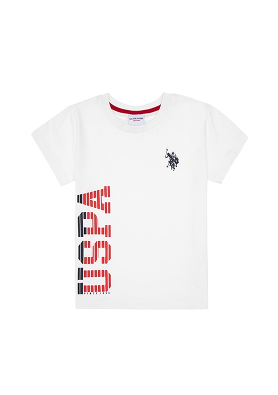 US POLO ASSN Beyaz Erkek Çocuk Şortlu İkili Takım