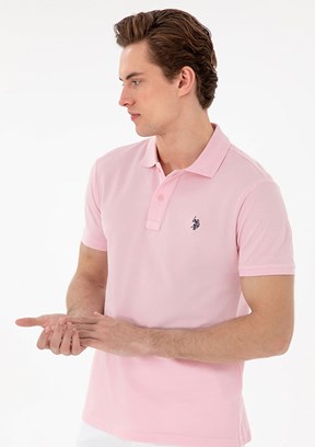 US POLO ASSN Pembe Erkek Basic T-Shirt