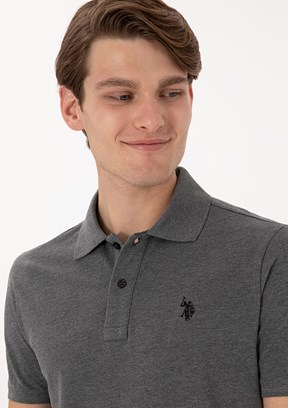 US POLO ASSN Antrasit Erkek Basic T-Shirt