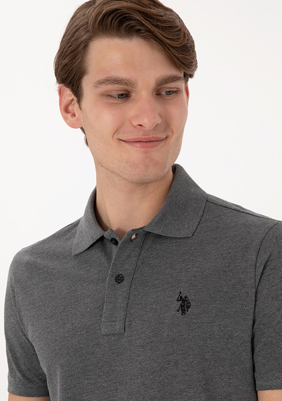 US POLO ASSN Antrasit Erkek Basic T-Shirt