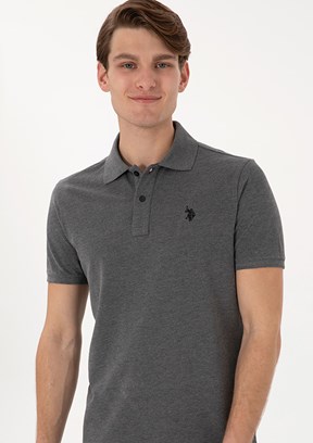US POLO ASSN Antrasit Erkek Basic T-Shirt