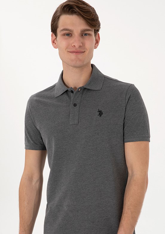 US POLO ASSN Antrasit Erkek Basic T-Shirt