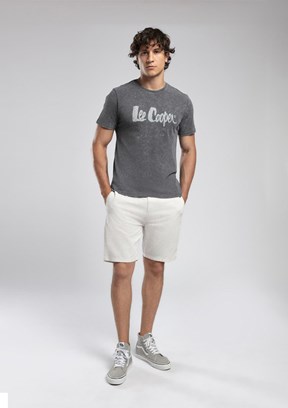 LEE COOPER Burf Ekru Erkek Dokuma Şort