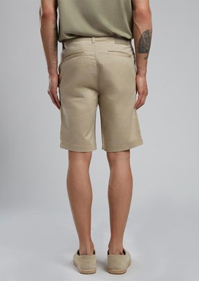 LEE COOPER Bej Erkek Dokuma Şort