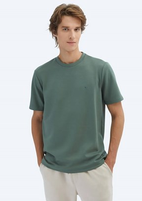 KİP Yeşil Erkek Bisiklet Yaka T-Shirt