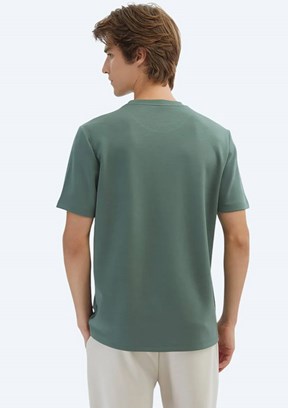 KİP Yeşil Erkek Bisiklet Yaka T-Shirt